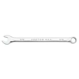 PROTO Combination Wrench: 5/16" Head Size, 15 deg Offset J1210SPL