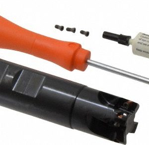 KENNAMETAL Indexable Square-Shoulder End Mill: M1D100E1004W100L125, 1" Cut Dia, 0.395" Max Depth of Cut, 1" Dia Weldon Flat Shank 3742556