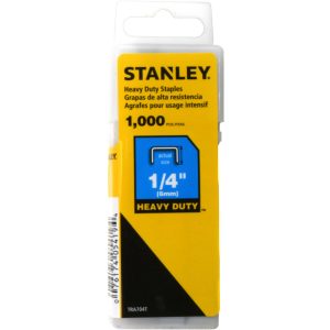 STANLEY Galvanized Steel Heavy-Duty Power Crown Staple: 1/4" Leg Length TRA704T