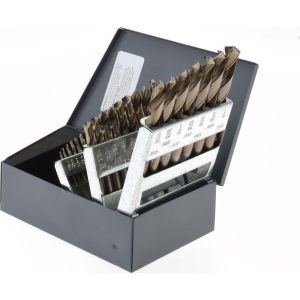 HERTEL Drill Bit Set: Screw Machine Length Drill Bits, 135 &deg;, Cobalt 74130048