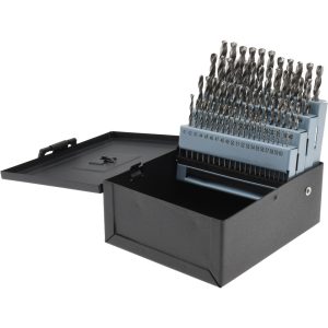 HERTEL Drill Bit Set: Screw Machine Length Drill Bits, 0.04" to 0.228" Drill Bit Size, 135 &deg;, Cobalt 607CW