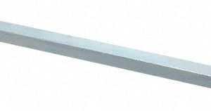 MAK-A-KEY Undersized Key Stock: 7/16" High, 7/16" Wide, 12" Long, Steel, Zinc-Plated 3104370437-12