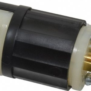 LEVITON Locking Inlet: Plug, Industrial, ML-2P, 125V, Black & White ML2-P
