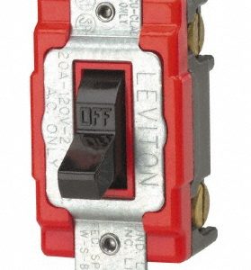 LEVITON 3 Pole, 120 to 277 VAC, 15 Amp, Industrial Grade Toggle Three Way Switch 1203-2