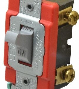 LEVITON 1 Pole, 120 to 277 VAC, 20 Amp, Industrial Grade Toggle Wall Switch 1221-2GY