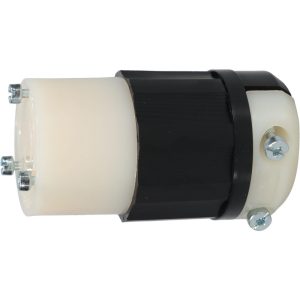 LEVITON Locking Inlet: Connector, Industrial, L6-30R, 250V, Black & White C2623