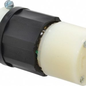LEVITON Locking Inlet: Connector, Industrial, L6-20R, 250V, Black & White 2323