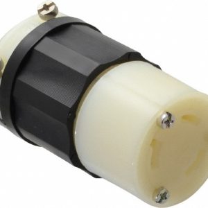 LEVITON Locking Inlet: Connector, Industrial, L8-30R, 480V, Black & White 2643