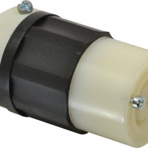 LEVITON Locking Inlet: Connector, Industrial, L21-30R, 120 & 208V, Black & White 2813