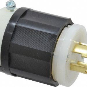 LEVITON Locking Inlet: Plug, Industrial, L16-20P, 480V, Black & White 2431