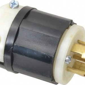 LEVITON Locking Inlet: Plug, Industrial, L21-30P, 120 & 208V, Black & White 2811