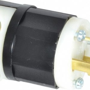 LEVITON Locking Inlet: Plug, Industrial, L7-15P, 277V, Black & White 4770-C