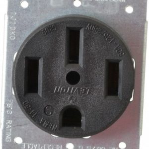 LEVITON Straight Blade Single Receptacle: NEMA 14-50R, 50 Amps, Self-Grounding 279-S00