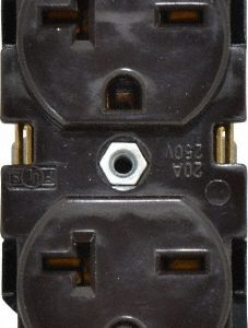 LEVITON Straight Blade Duplex Receptacle: NEMA 6-20R, 20 Amps, Self-Grounding 5462