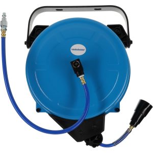 PRO-SOURCE Hose Reel with Hose: 1/4" ID Hose x 33', Spring Retractable 2810023410PRO
