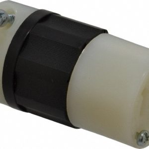 LEVITON Locking Inlet: Connector, Industrial, L6-15R, 250V, Black & White 4579-C