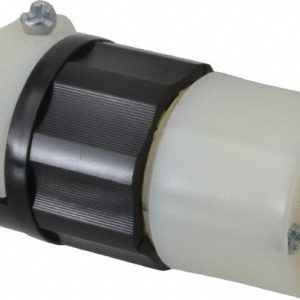 LEVITON Locking Inlet: Connector, Industrial, L5-15R, 125V, Black & White 4729-C