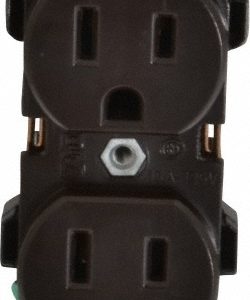 LEVITON Straight Blade Duplex Receptacle: NEMA 5-15R, 15 Amps, Self-Grounding 5252