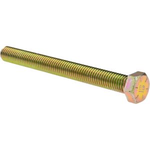 BIG BOLT CORPORATION Hex Head Cap Screw: 1/2-13, 5" Length Under Head, Grade 8 Steel, Yellow Zinc Dichromate Finish 12135FT8ZYDOM