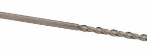 HERTEL #64, 118&deg; Drill Point, 0.91mm Shank Diam, Fast Spiral Circuit Board Drill Bit 30003600