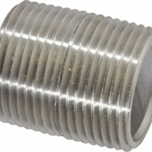 MERIT BRASS Stainless Steel Pipe Nipple: 1" Pipe, Grade 304 & 304L 4516-001