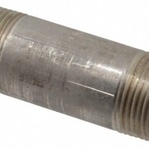 MERIT BRASS Stainless Steel Pipe Nipple: 1" Pipe, Grade 304 & 304L 4516-400