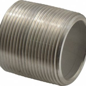 MERIT BRASS Stainless Steel Pipe Nipple: 1-1/2" Pipe, Grade 304 & 304L 4524-001