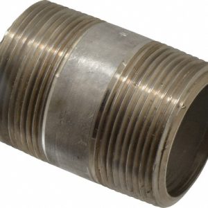 MERIT BRASS Stainless Steel Pipe Nipple: 1-1/2" Pipe, Grade 304 & 304L 4524-250