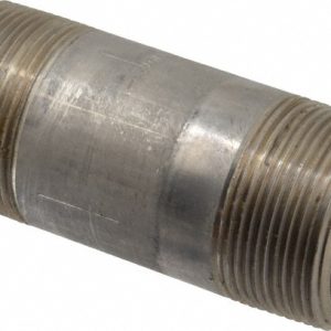 MERIT BRASS Stainless Steel Pipe Nipple: 1-1/2" Pipe, Grade 304 & 304L 4524-400