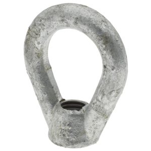 GIBRALTAR 2,700 Lb Capacity, 1/2-13 Thread, Galvanized Finsih, Carbon Steel Heavy Duty Lifting Eye Nut P16050GGB