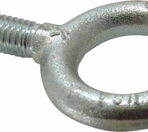 GIBRALTAR Fixed Lifting Eye Bolt: Without Shoulder, 1,200 lb Capacity, 3/8-16 Thread, Grade 1030 Steel PZP13631GB