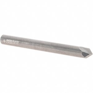 VALUE COLLECTION Chamfer Mill: 1/4" Dia, 1/4" Shank Dia, 90 deg, 2 Flute, Solid Carbide, Single End 34756-00-D