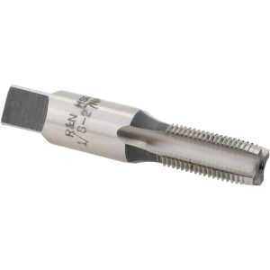 REIFF & NESTOR Standard Pipe Tap: 1/8-27, NPSF, Regular, 4 Flutes, High Speed Steel, Bright/Uncoated 46961