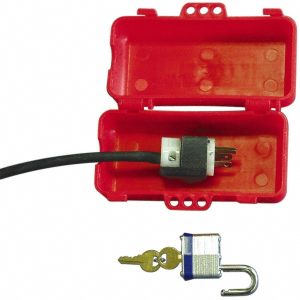 ACCUFORMNMC Plug Lockout: 3" Plug, 1 Padlock, Plastic, 1" Max Cord Dia LP550