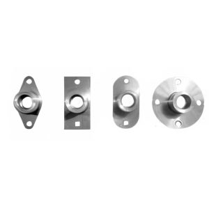 GIBRALTAR 1/2" Pin Diam, #10-32 Mounting Hole, Diamond Flange, Stainless Steel Quick Release Pin Receptacle DIFR-500