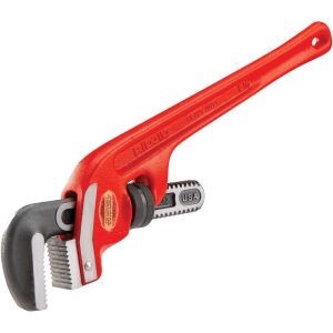 RIDGID End Pipe Wrench: 2-1/2" Max, 18" OAL, Steel 31075