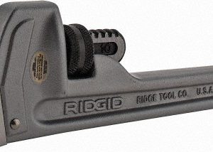 RIDGID Straight Pipe Wrench: 1-1/2" Max, 10" OAL, Aluminum 31090