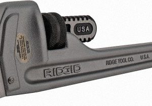 RIDGID Straight Pipe Wrench: 2" Max, 14" OAL, Aluminum 31095