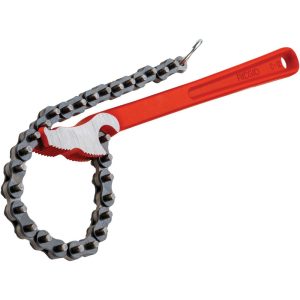 RIDGID Chain & Strap Wrench: 2" Max Pipe, 15-3/4" Chain Length 31310