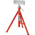 RIDGID 12" Pipe Capacity, Adjustable Pipe Stand with Conveyor Roller Head 56682