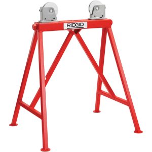 RIDGID 1/4" to 36" Pipe Capacity, Adjustable Pipe Stand with 2 Adjustable Rollers 64642