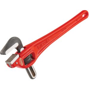 RIDGID Offset Pipe Wrench: 2-1/2" Max, 18" OAL, Steel 89440