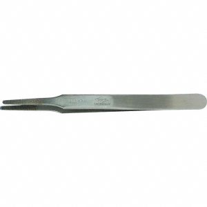 EREM Fine Point Tweezer: 2A-SA, Stainless Steel, 4.724" OAL 2ASASL