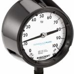 ASHCROFT Pressure Gauge: 4-1/2" Dial, 0 to 100 psi, 1/4" Thread, MNPT, Rear Flange Mount 451279AS02LXLL100#