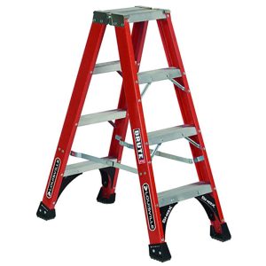 LOUISVILLE 3-Step Fiberglass Step Ladder: Type IAA, 4' High FM1404HD