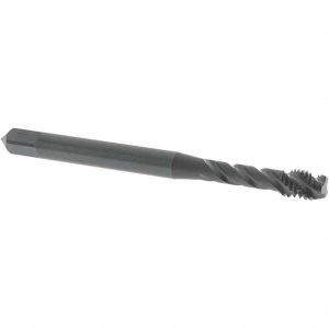 OSG Spiral Flute Tap: M5x0.80 Metric Coarse, 3 Flutes, Modified Bottoming, 6H Class of Fit, Vanadium High Speed Steel, Oxide Coated 1755701