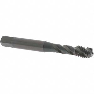 OSG Spiral Flute Tap: M8x1.25 Metric Coarse, 3 Flutes, Modified Bottoming, 6H Class of Fit, Vanadium High Speed Steel, Oxide Coated 1756301