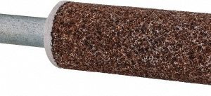 NORTON Mounted Point: 2" Thick, 1/4" Shank Dia, W189, 60 Grit, Medium 61463624531