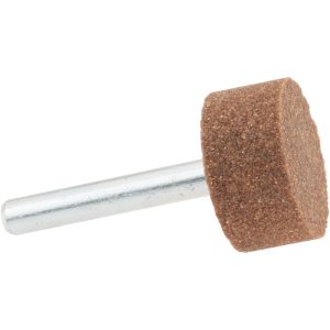 NORTON Mounted Point: 1/2" Thick, 1/4" Shank Dia, W218, 60 Grit, Medium 61463624564