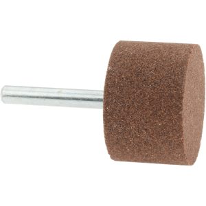 NORTON Mounted Point: 1" Thick, 1/4" Shank Dia, W237, 60 Grit, Medium 61463624587